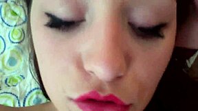 just playing with my pussy using a big pink dildo, feels so good!