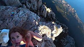 Mia Bandini Risks Public Cliff Fuck With Big Cock