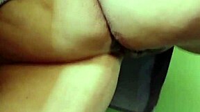 Chubby teen sister-in-law masturbates with thick dildo, then I join in bold assfucking.