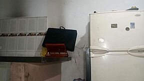 stepsister heads to the kitchen craving something big in her mouth, so i offer my help with a big cock.