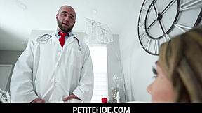 mackenzie mace, petite 18+ babe, humps with the doc in this sex scene.