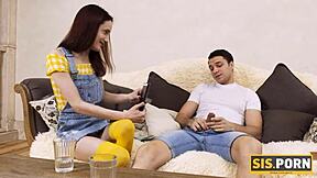 the guy said, 'i won the bet, now fuck me,' to his slender stepsister