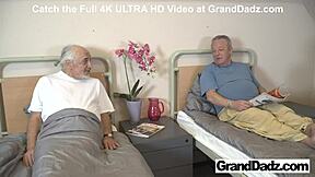 Skinny Nurse Teases Old Patient With Tight Body in Hospital