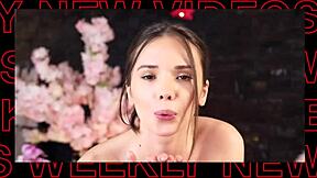 petite brunette eve sweet masturbates on video.