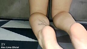 After the foot fetish session, the woman enjoyed time with two partners outdoors