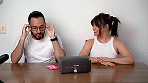 reviewing this small latina babe doll, bareback creampie in bedroom! so hot!