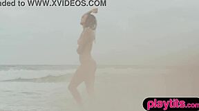 petite australian milf displays round tits and sandy bubble butt 😊