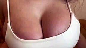stepmother with big milky tits gives massage leading to orgasm