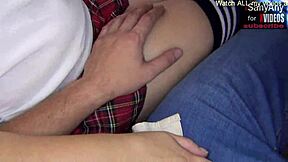 i give risky handjob to classmate under table during lesson, cumshot on feet