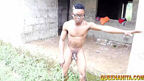 Exploring the uncompleted building with African and Indian young women in a casual setting.