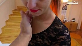 Petite brunette gets intensely fucked doggystyle and eaten out during casting interview