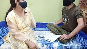 indian teacher fucks hot student doggystyle, dirty desi sex with clear audio