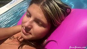 Young blonde teen's clothes ripped during Ibiza trip