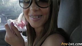 Intensely drilled POV teen gets facial