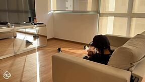 My stepmom catches me masturbating and takes my virginity