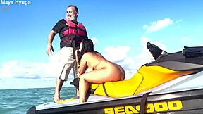 Latina Gets Pussy Licked At Sea