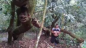 The Guy Paid To See My Pussy In The Ecological Park, So I Went Into The Woods And Showed It To Him