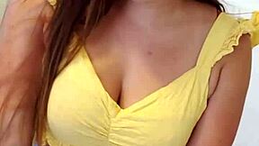 young latina teen stripping and fingering her pussy with braces?