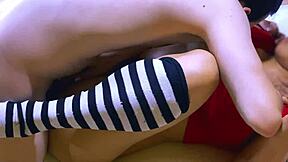 Shy petite schoolgirl feels nervous yet excited sleeping with coach for better grades