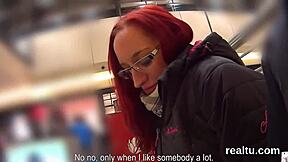 Flawless czech cutie gets clothes ripped and asshole nailed in hypermarket pov