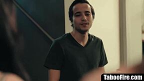 Young Girl Woken Up By Friend's Stepbrother. He Fucks Her Hard, Licks Her Pussy And Big Tits.