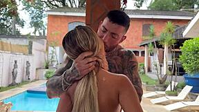 bareback rough fuck to young babe yasmin avila with intense face fucking and doggystyle orgasm.