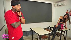 When I Get Home Late I Meet A New Teacher With A Very Big Cock That Makes Me Enjoy Pleasure In The Classroom