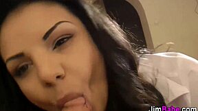 that euro teen gives amazing pov blowjob in stockings! 🔥