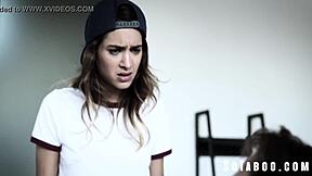 ignorant guy tries converting lesbian stepsis straight - uma jade