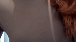 Stepmother caresses her milky tits until she orgasms