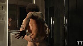 Ebony Rides Stranger's Cock for Orgasm