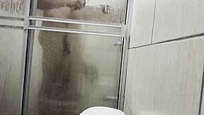 They Spy On Me In Bathroom While I Masturbate With Cousin's Panties