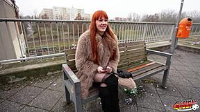 German Scout - Skinny Tall Redhead Ginger Soley Summer Bangs at First Porn Casting