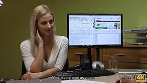 i'm the teen girl undressing for cash in loan officce