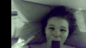 My bully stuffs my girlfriend's mouth with huge black dick.