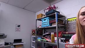 Stripping down the teen for a thorough check at work