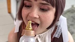 delicious reward for the cute nerd babe