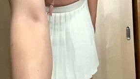 In the story, tennis club teen wears embarrassing panties and anal plug for nipple training