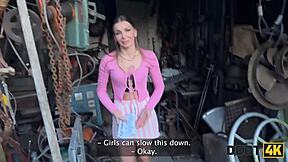 Young debtor squirts hard in POV sex with collector! Amazing!