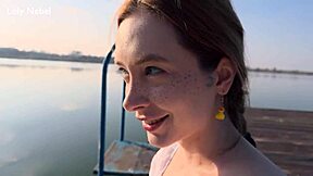 Hey, I met a sad skinny cutie on the dock and fucked her