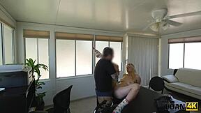 Babe Passes Office Casting For Loan4k Credit