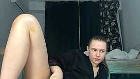 Double dildo fucks tight pussy virgin ass