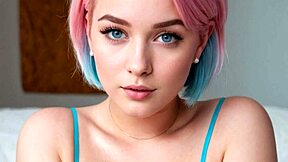 exhibitionist virtual girlfriend mia pink ai generated flashing in bedroom