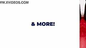 Teen student teases with ass plug during college foreplay.