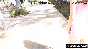 Italian teen flashes in public on the street