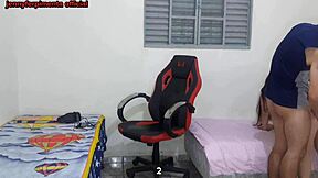 Stepsister Changing Near Stepbrother Leads To An Encounter On The Gamer Chair