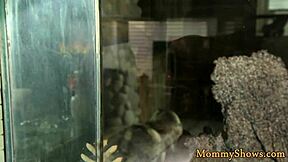 I love busty MILF scissoring with stepteen