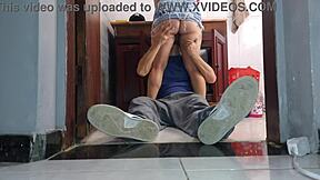 Cuckold Wife Receives Neighbor Plumber In Miniskirt Without Panties!