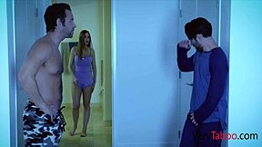 milf stepmom gets touched while napping by her stepson.