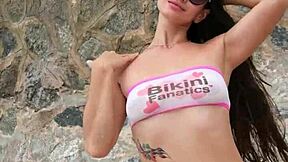 public bikini chill and nice flashing with the girl next door